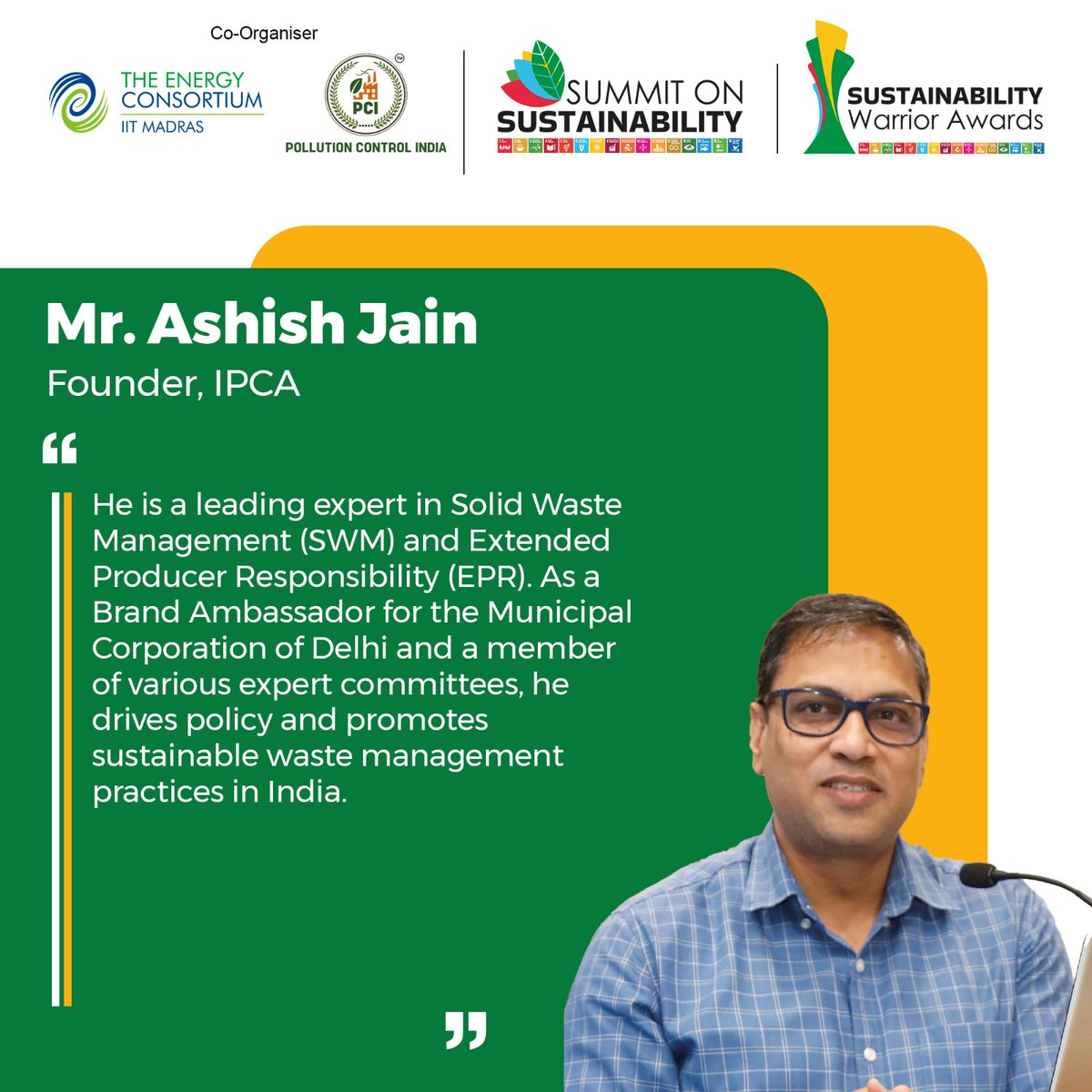 PollutionCont15's tweet image. 🌍 Meet Ashish Jain, the visionary behind @control_indian, leading India's waste revolution! ♻️ From EPR innovations to community-driven solutions, he's driving change for a greener tomorrow. 
 #EcoChampion #WasteToWonder #NetZeroHero