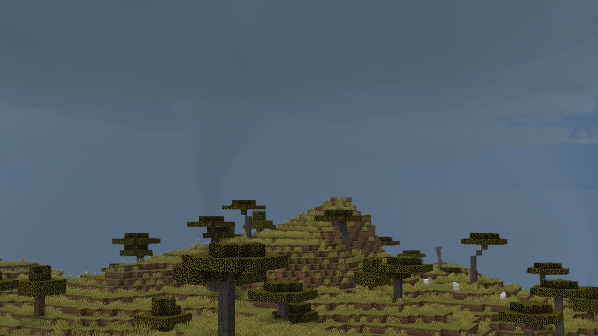 At a glance, would you be able to tell that this is Minecraft? #minecraft #tornado