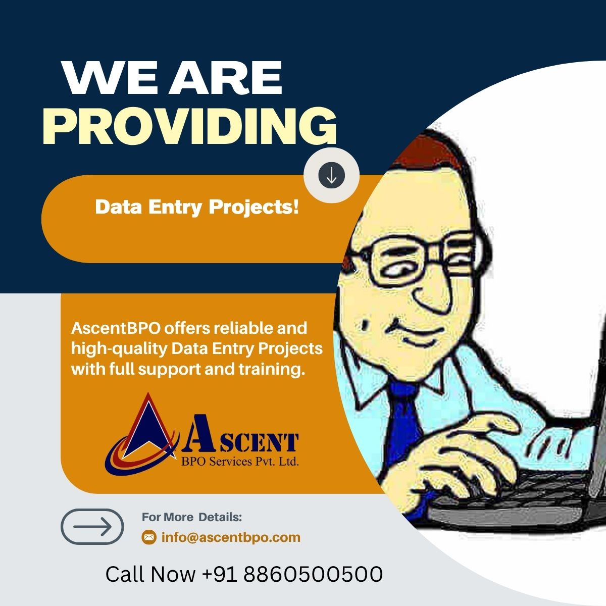 Ascent_bpo's tweet photo. Looking to start or grow your BPO journey?
AscentBPO offers reliable and high-quality Data Entry Projects with full support and training.

📞 Contact us today to get started!
#DataEntry #BPOProjects #AscentBPO  #DataEntryOpportunities https://t.co/Fts5u6z8le