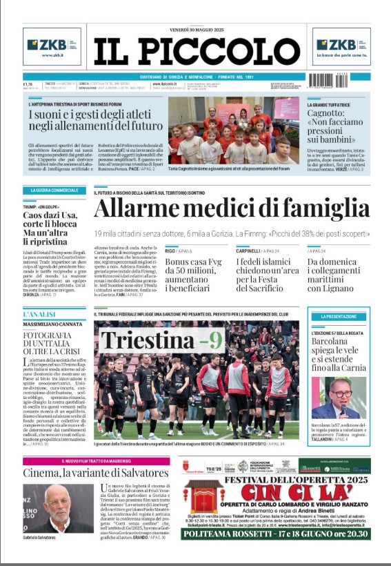 Buongiorno a tutti. Ecco la #primapagina delle edizioni di #Trieste e di #Gorizia #Monfalcone. Buona lettura!