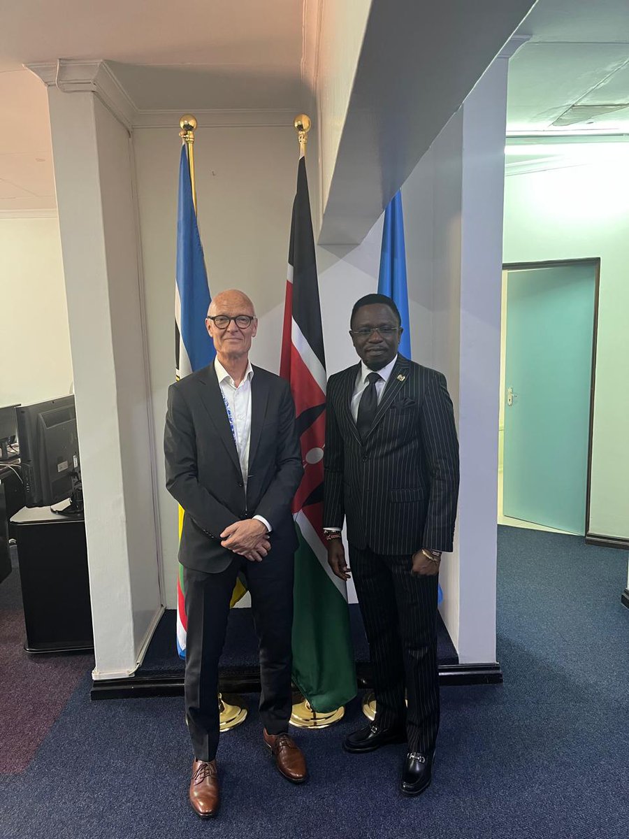 Gunnar Andreas Holm 🇳🇴 (@norwayambkenya) on Twitter photo Great meeting Kenya Perm. Rep. to <a href="/UNEP/">UN Environment Programme</a> <a href="/AbabuNamwamba/">Amb Hon Ababu-Namwamba, EGH🇰🇪</a> to discuss #UN80 reforms, UN in Nairobi, plastics treaty, Kenya🇰🇪/Norway🇳🇴 partnership on Blue Economy and the upcoming UN Environment Assembly in Nairobi in December. <a href="/ForeignOfficeKE/">State Department for Foreign Affairs | Kenya</a> <a href="/Environment_Ke/">Ministry of Environment, Climate Change & Forestry</a> <a href="/kldep/">Klima- og miljødep</a> Great meeting Kenya Perm. Rep. to <a href="/UNEP/">UN Environment Programme</a> <a href="/AbabuNamwamba/">Amb Hon Ababu-Namwamba, EGH🇰🇪</a> to discuss #UN80 reforms, UN in Nairobi, plastics treaty, Kenya🇰🇪/Norway🇳🇴 partnership on Blue Economy and the upcoming UN Environment Assembly in Nairobi in December. <a href="/ForeignOfficeKE/">State Department for Foreign Affairs | Kenya</a> <a href="/Environment_Ke/">Ministry of Environment, Climate Change & Forestry</a> <a href="/kldep/">Klima- og miljødep</a>