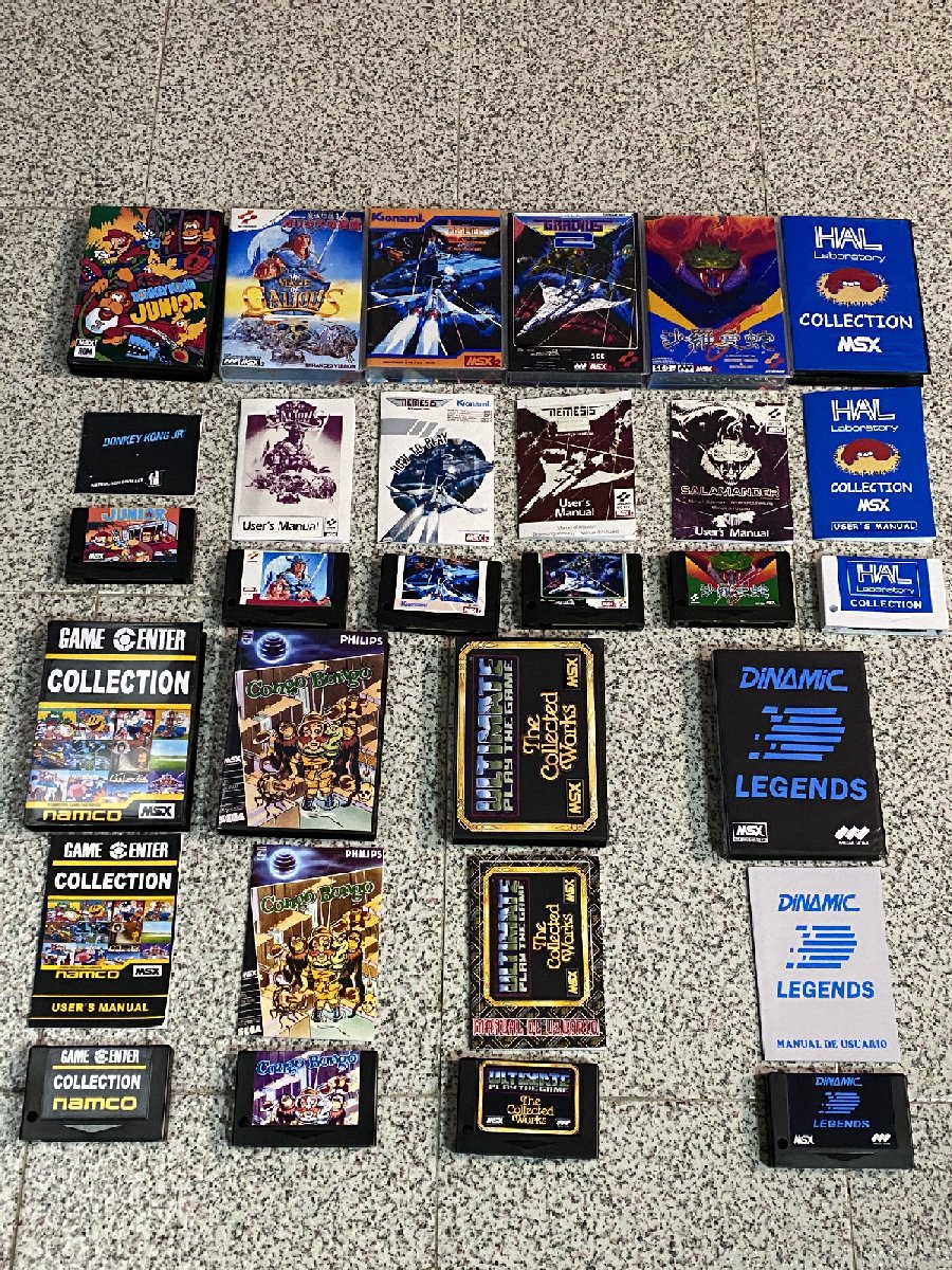 themsxlovers's tweet image. Pedazo Lote !
1-Donkey Kong JR
2-The Maze of Galious MSX2
3-Nemesis I MSX2 enhanced
4- Nemesis II MSX2+ enhanced
5- Salamander MSX2 enhanced
6- Game Center Collecion
7- Hal Laboratory Collection
8-Congo Bongo
9-Ultimate Collected Works
10- Dinamic Legends