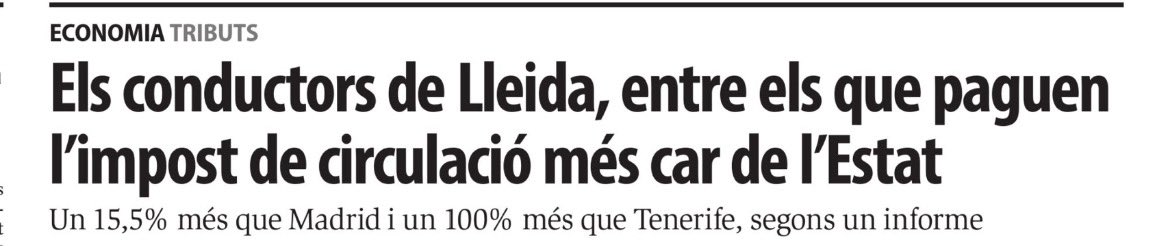 Lleida, la ciutat dels impostos.