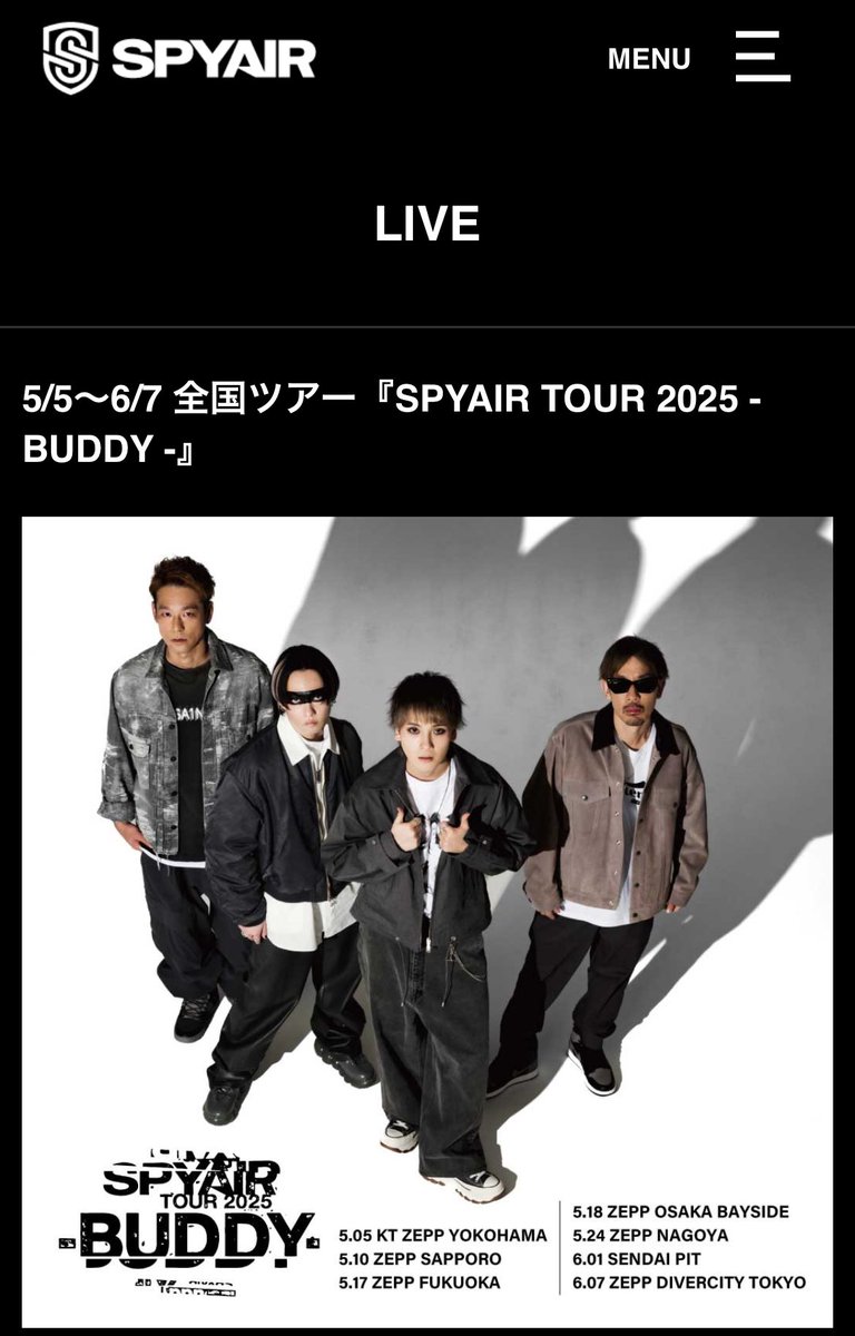 yuu_shun1007's tweet photo. 明後日のライブ楽しみ•*¨*•.¸¸♬︎
初ハコ SENDAI PIT
帰りの道中聴いてこ🚗³₃
BUDDY♬.*ﾟ

#SPYAIR #BUDDY
#buddytour https://t.co/dXmFH8xdFS