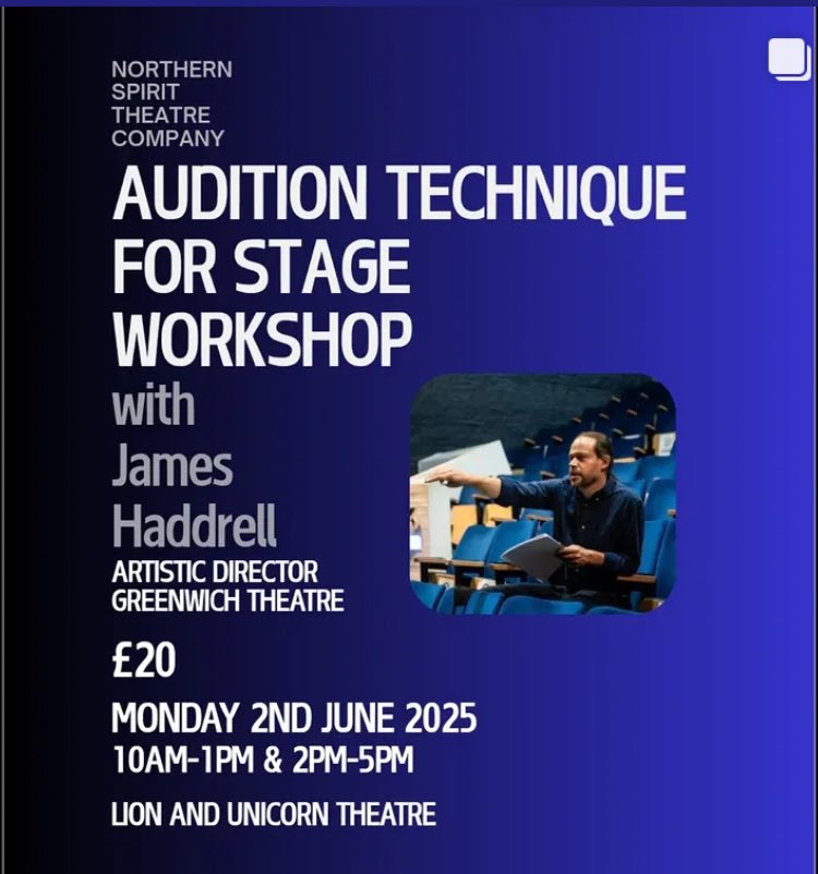 For anyone with a few hours spare on Monday who wants to brush up audition skills… 

app.lineupnow.com/event/workshop…