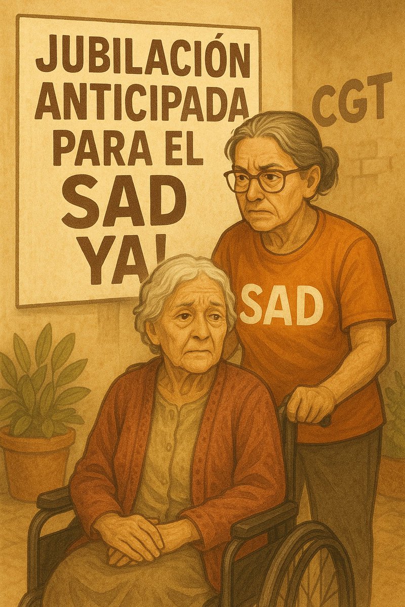🔴⚫️ ¡Llegamos enfermas y nos obligan a seguir!
🔴⚫️ CGT exige: ¡Aplicación inmediata del Real Decreto 402/2025 al SAD!
<a href="/SindicatoSad/">Sindicato S.A.D. de Cuidadoras Profesionales</a> <a href="/moisesrial/">Moisès Rial</a> <a href="/LvdProducciones/">LVD PRODUCCIONES</a> <a href="/UnitariaA/">Plataforma Unitaria Auxiliares S.A.D</a>