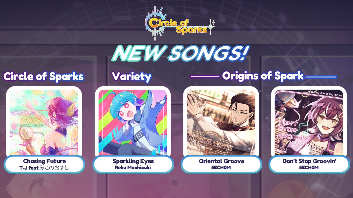 CircleOfSparks's tweet image. Circle of Sparks update 1.6.0 is out now! Remember to check out these newly included songs!

#circleofsparks #rhythmgames #cozygame