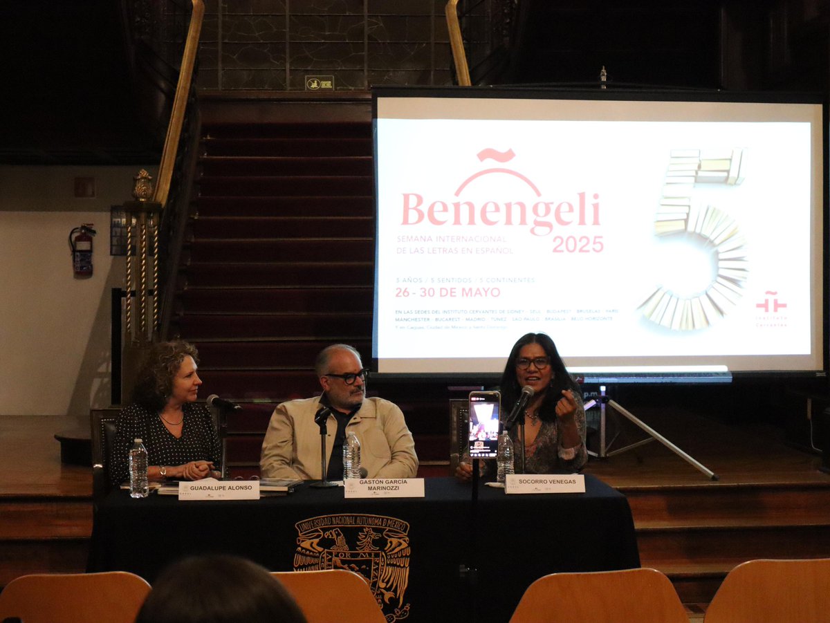 J.C Méndez Guédez (@mendezguedez) on Twitter photo Desde Ciudad de México, Socorro Venegas, Guadalupe Alonso y Gastón García Marinozzi,
#benengeli2025 en América. El festival que recorre los 5 continentes.
<a href="/InstCervantes/">Instituto Cervantes</a> Desde Ciudad de México, Socorro Venegas, Guadalupe Alonso y Gastón García Marinozzi,
#benengeli2025 en América. El festival que recorre los 5 continentes.
<a href="/InstCervantes/">Instituto Cervantes</a>