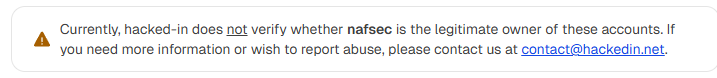 Naf_Sec's tweet photo. @fozkan21 this feature needs to add. Platform Verification. Otherwise. Great innitiave. https://t.co/0VDLsrC4pv