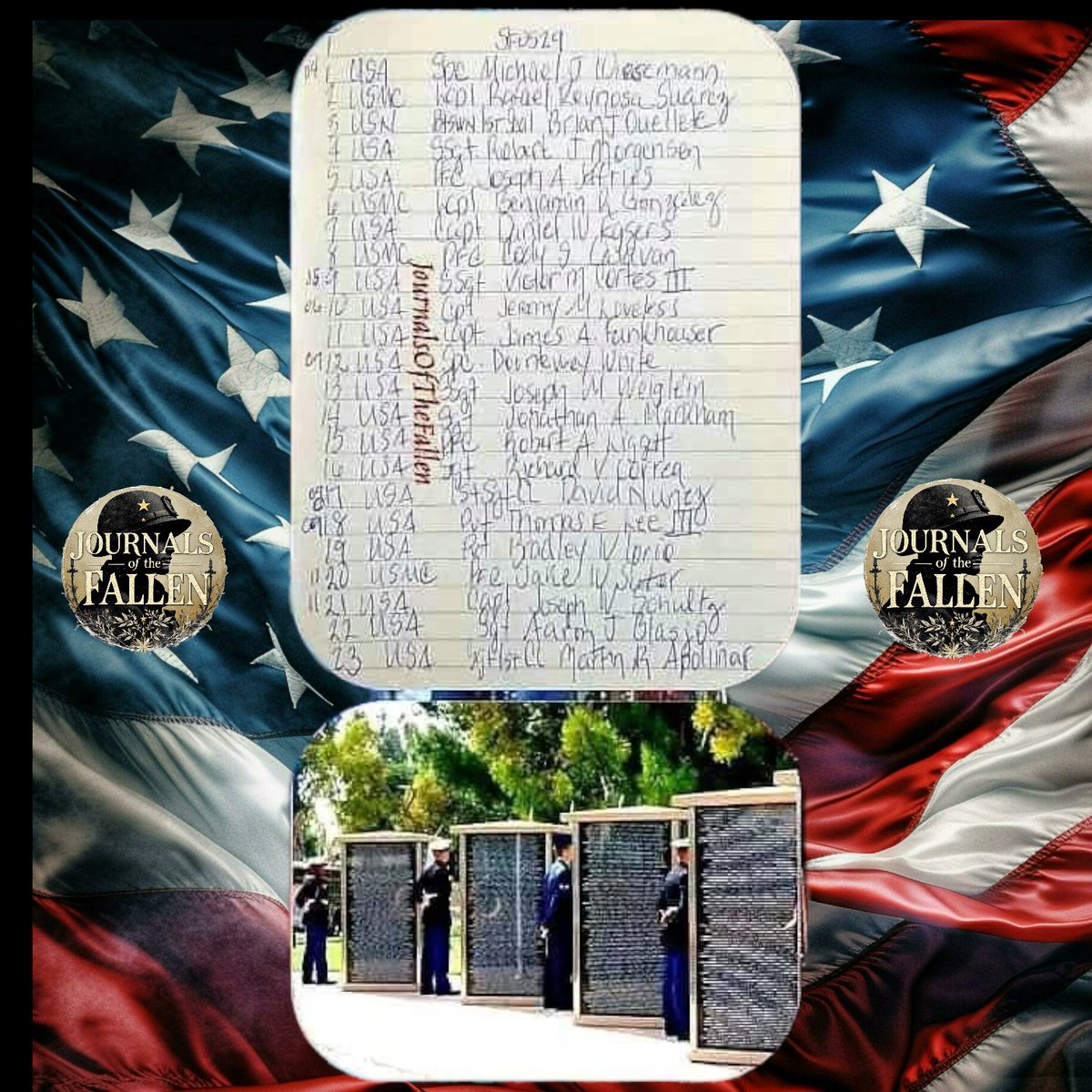 Patriots let us Honor the Fallen that gave their all on this day May 29th during the Global War On Terror . 
May they all Rest in Peace!
SemperFidelis,
ECasas 
#V1P56
#JOTF4446
#neverforgotten7050 #USA #USMC #USN #JournalsOfTheFallen43000
#TheNamesofTodaysFallen