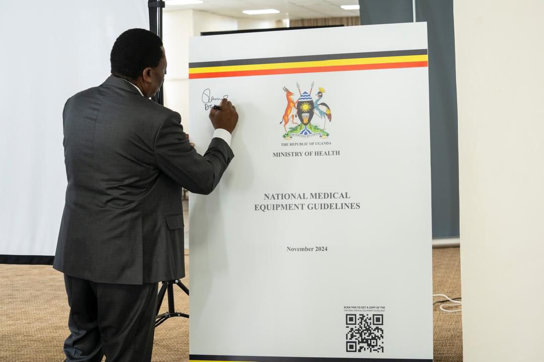 Ministry of Health- Uganda (@minofhealthug) on Twitter photo The Ministry of Health, in collaboration with the Clinton Health Access Initiative and <a href="/EnabelinUganda/">Enabel in Uganda</a>, has officially launched the first National Medical Equipment Guidelines (2024).
These guidelines feature a Medical Equipment Master List, a standardized and recommended list The Ministry of Health, in collaboration with the Clinton Health Access Initiative and <a href="/EnabelinUganda/">Enabel in Uganda</a>, has officially launched the first National Medical Equipment Guidelines (2024).
These guidelines feature a Medical Equipment Master List, a standardized and recommended list