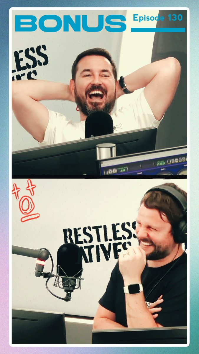 Team_Compston's tweet photo. #RestlessNatives - BONUS Ep130 OUT NOW 🤡🐺
Huzzah Shaggers!
Today Martin and Gordon are going through their listeners brilliant correspondence 😁

Get the Bonus here:
🎧 https://t.co/avoNiNtV9e

#MartinCompston @martin_compston #GordonSmart @gordonsmart https://t.co/5ypvIRFanj