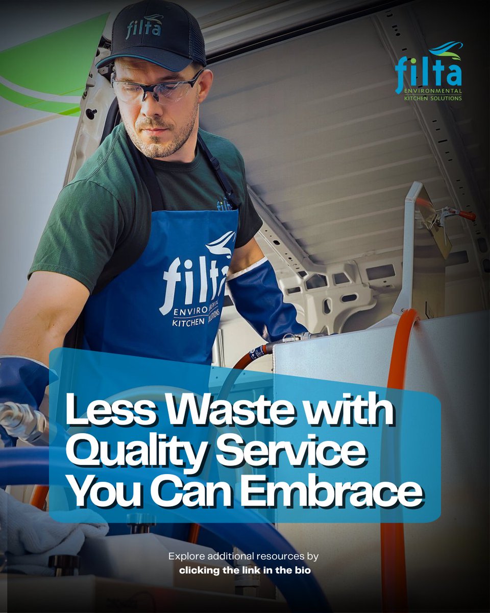 Less waste. More value. ♻️
Filta’s fryer &amp; kitchen services keep your operations clean, efficient, and eco-friendly—without compromise.

🔗 Learn more: GoFilta.com
#FiltaUSA #KitchenEfficiency #SustainableSolutions #FiltaFry #FiltaClean