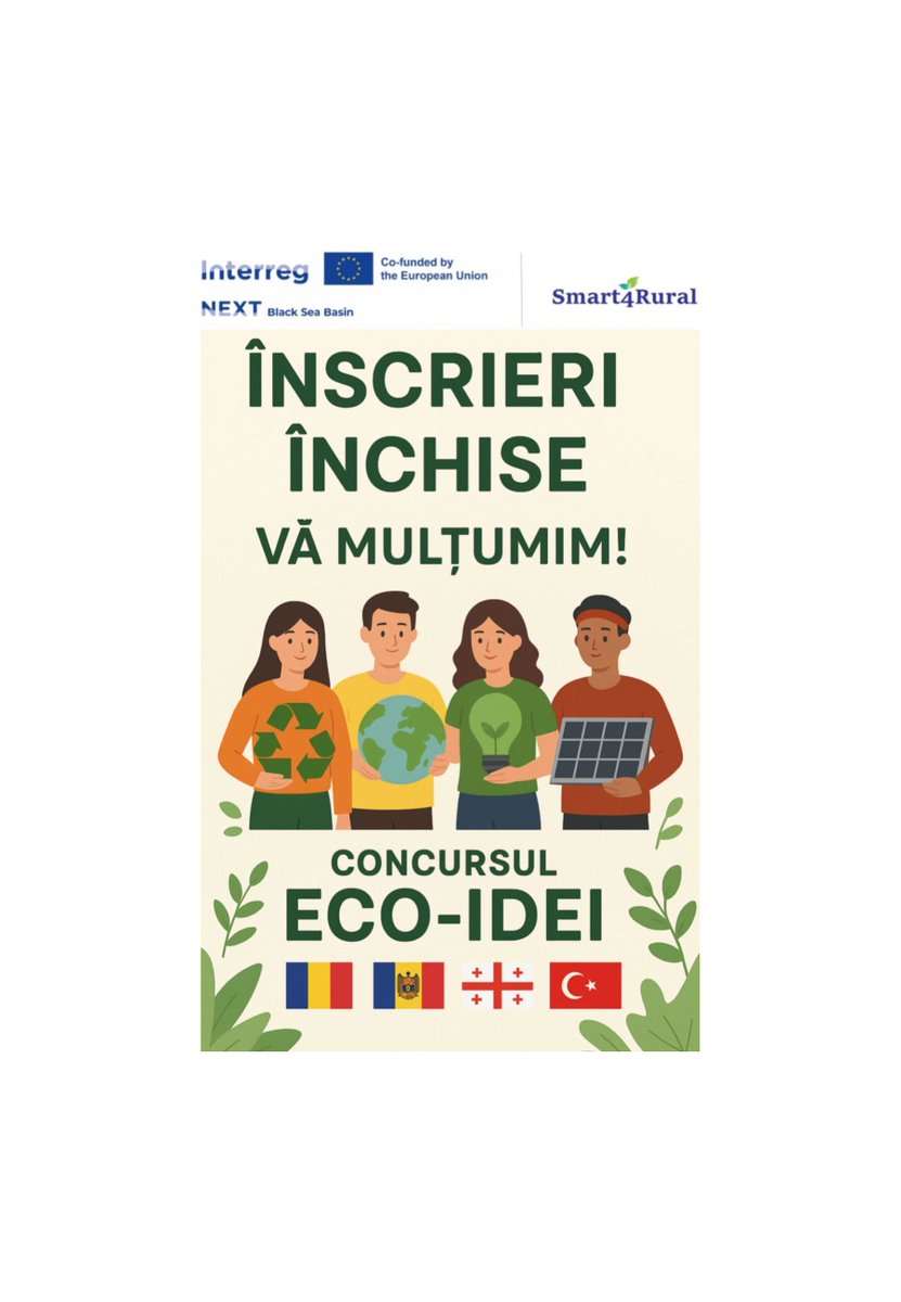 ASOCTEHNOPOL's tweet photo. 𝐈̂𝐍𝐂𝐇𝐈𝐃𝐄𝐑𝐄𝐀 𝐈̂𝐍𝐒𝐂𝐑𝐈𝐄𝐑𝐈𝐋𝐎𝐑 | 𝐄𝐂𝐎-𝐈𝐃𝐄𝐈 𝟐𝟎𝟐𝟓

𝐌𝐮𝐥𝐭̦𝐮𝐦𝐢𝐦 𝐭𝐮𝐭𝐮𝐫𝐨𝐫 𝐜𝐞𝐥𝐨𝐫 𝐜𝐚𝐫𝐞 𝐬-𝐚𝐮 𝐢̂𝐧𝐬𝐜𝐫𝐢𝐬 𝐢̂𝐧 𝐜𝐨𝐧𝐜𝐮𝐫𝐬𝐮𝐥 „𝐄𝐜𝐨-𝐒𝐦𝐚𝐫𝐭 𝐩𝐞𝐧𝐭𝐫𝐮 𝐑𝐨𝐦𝐚̂𝐧𝐢𝐚”! https://t.co/mDpApeKNbj