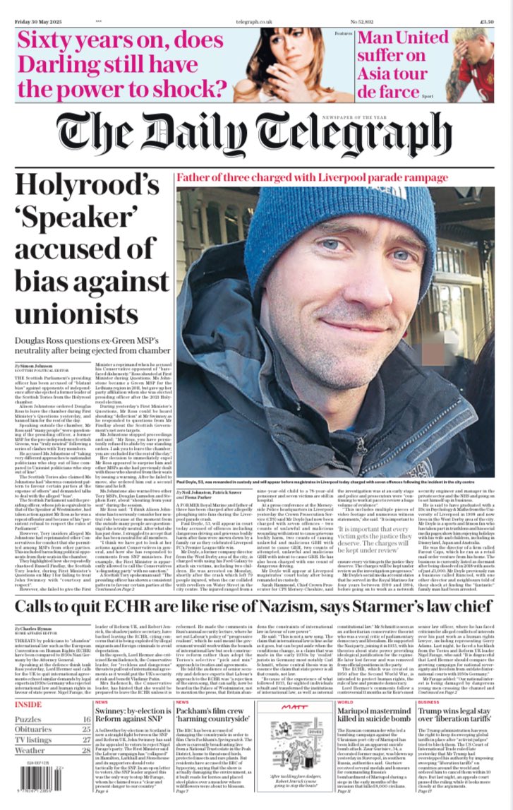 simon_telegraph's tweet image. The front page of today’s @Telegraph Scottish edition