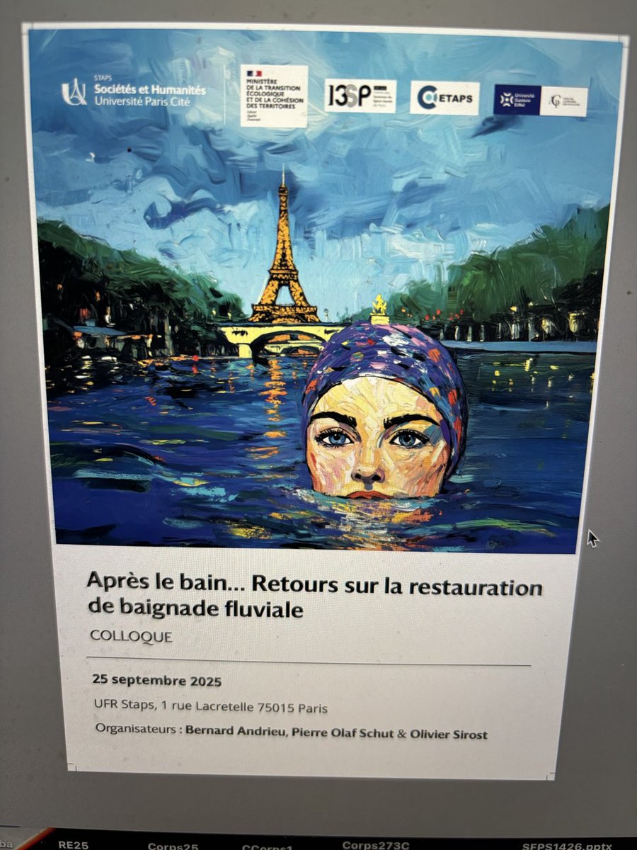 Bientôt le 25 septembre 25 note journée d étude sur Après le bain ⁦<a href="/univ_paris_cite/">Université Paris Cité</a>⁩ ⁦<a href="/SFrPS/">SFPS</a>⁩ ⁦<a href="/Labo_I3SP/">Institut Sport-Santé</a>⁩ ⁦<a href="/C3dStaps/">C3D STAPS</a>⁩ ⁦<a href="/Bde_staps_paris/">BDE STAPS PARIS</a>⁩ ⁦<a href="/Vrin_Librairie/">Librairie Vrin</a>⁩ ⁦<a href="/AS_Say1/">Sayeux Anne-Sophie</a>⁩