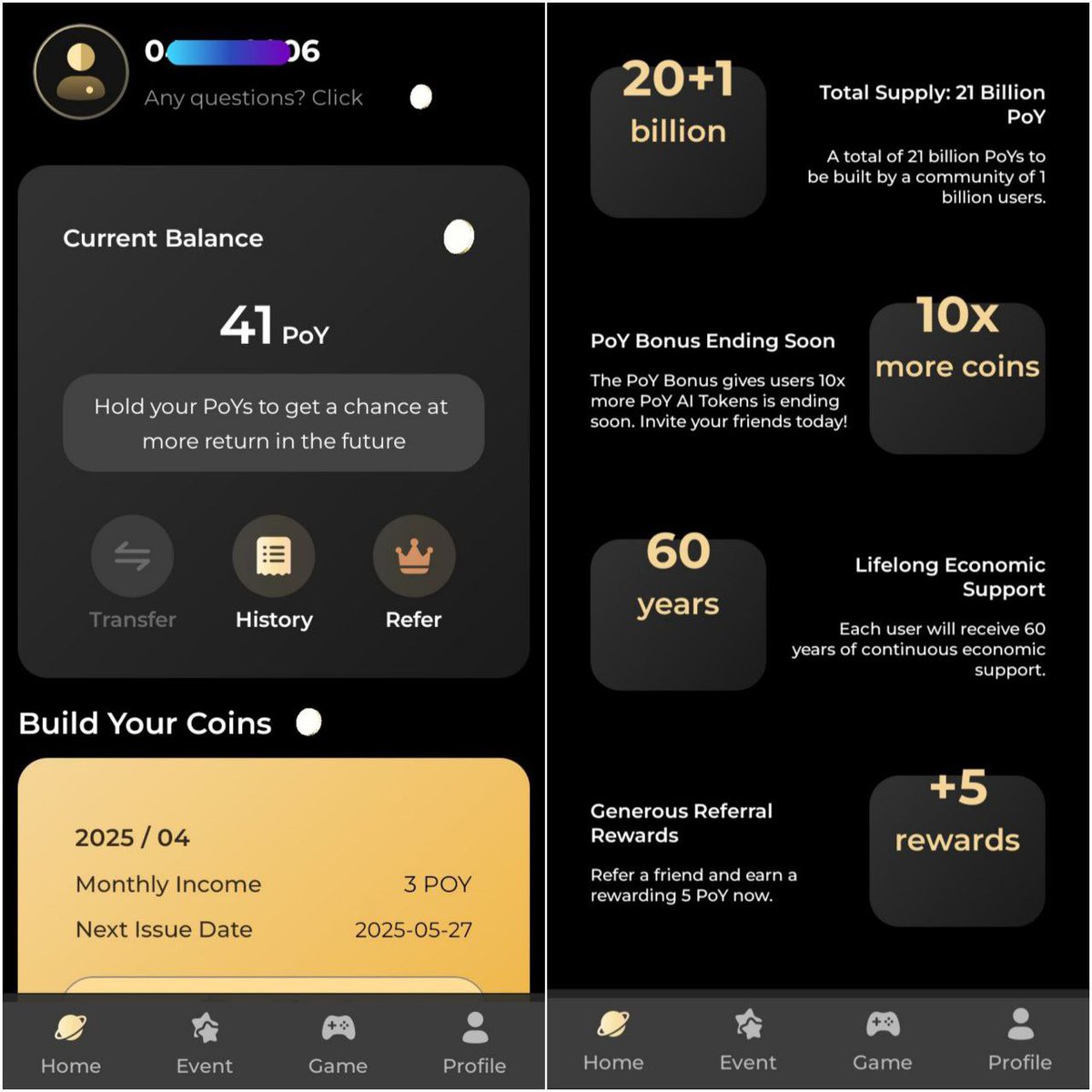 LeeJack_89's tweet photo. 🚀🚀 #BioMatrix AI just launched

✅BioMatrix is an L1 blockchain platform
✅Total Supply: 21 billion  

➡️Go and Claim 🛄 your Monthly POY (Proof of You) Coin
➡️Zero Stress Face ID only 

✅JOIN FAST NOW-⤵️
https://t.co/Ayep9hhhj2

✅Referral code: NZYHGX

1️⃣Install App.
2️⃣Click Register.
3️⃣Register  Your Face.
4️⃣Login with Face Verify.
5️⃣Claim $POY every month once
6️⃣Play Games to Earn (Optional).
✅Done✅

Join TG group to update: https://t.co/1WsKuvAZnJ

🎯 The group always opens chat so you can discuss buying and selling CRYPTO COIN and to ensure your transactions are as safe as possible.
👇👇👇
✅Join the group for safe trading :
https://t.co/qnZm1VmCT3

#Lee_Jack_89 #PiNetwork #Crypto #Sidrabank