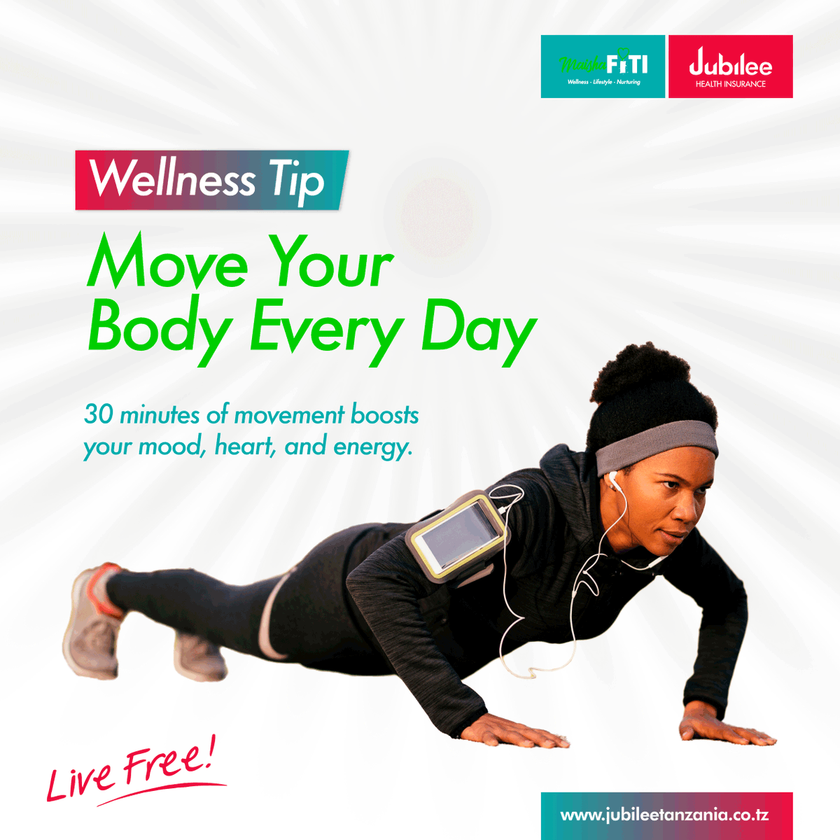 maishafititz's tweet photo. You don’t need a gym, just your body and a little motivation!
Walk, dance, clean, or stretch. Whatever gets you moving. Your body and brain will thank you.
#MaishaFiti
#Wellness https://t.co/pF2vZ9SYpi