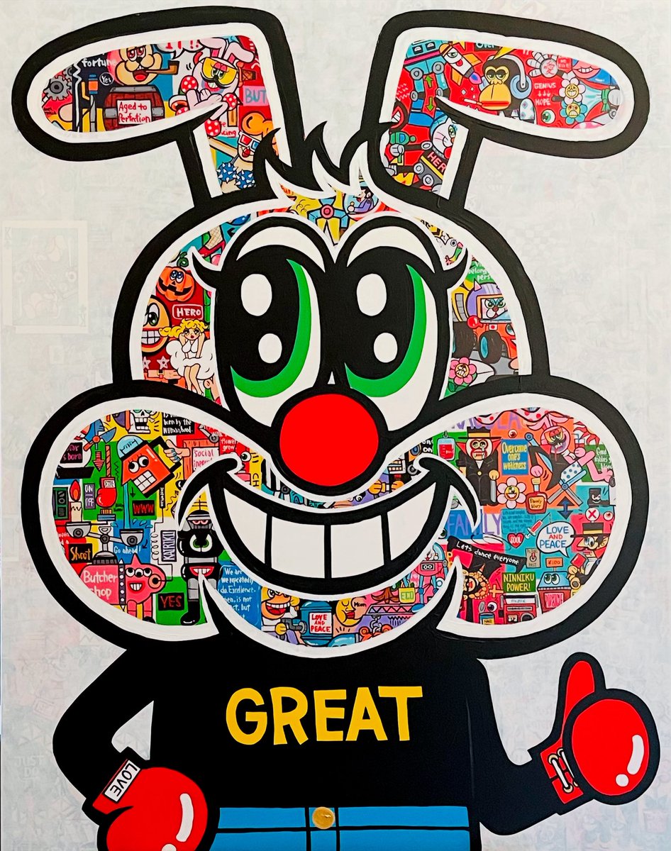 ◽️作品タイトル 頭の中ver.GREAT うさぎ ◽️作品サイズ F50号（1167