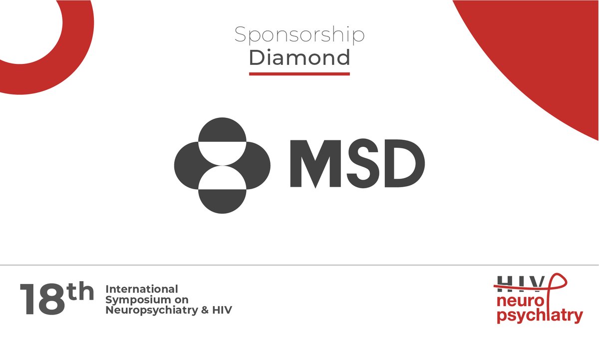 💎 Thanks to MSD, our Diamond Sponsor, for supporting the 18th Neuropsychiatry &amp; HIV Symposium. 

<a href="/iasociety/">IAS - the International AIDS Society</a> <a href="/GrupoAF_VIH_SEF/">GrupoAF_VIH_SEFH</a> @FLSscience <a href="/EACSociety/">EACS</a> @aidsactioneurop <a href="/IAPAC/">IAPAC</a> <a href="/Esteban09090/">Esteban Martinez 🇺🇦</a> <a href="/DrJordiBlanch/">Dr. Jordi Blanch</a> 

#NeuroHIV25