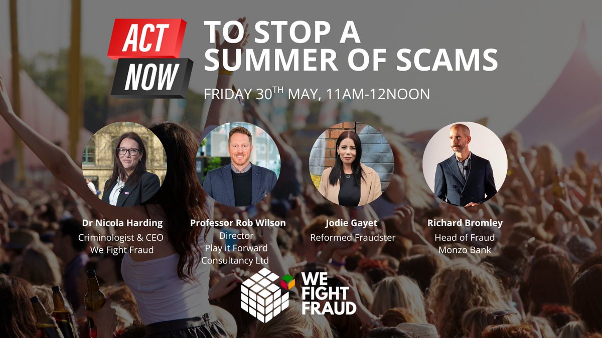 🎟️ Unintended Consequences: A Summer of Scams
🕚 Today, 11am BST – Live online!

Hear from fraud experts. academics &amp; former scammers:
✅ Ticket fraud
✅ APP fraud laws
✅ Black markets

🎙️ w/Monzo, We Fight Fraud + more

🔗 Register now: lnkd.in/eJmwFfwk

#FraudPrevention