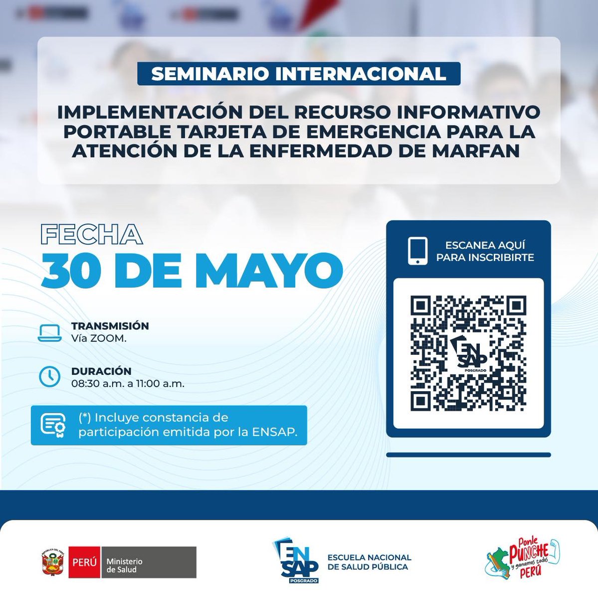conectiva_lat's tweet photo. Presentamos en Perú las tarjetas de #Emergencia para mitigar el desconocimiento del síndrome de #Marfan en situaciones de riesgo en la atención médica del paciente, con el respaldo y la promoción del Ministerio de Salud del Perú. https://t.co/GAEihqU53V