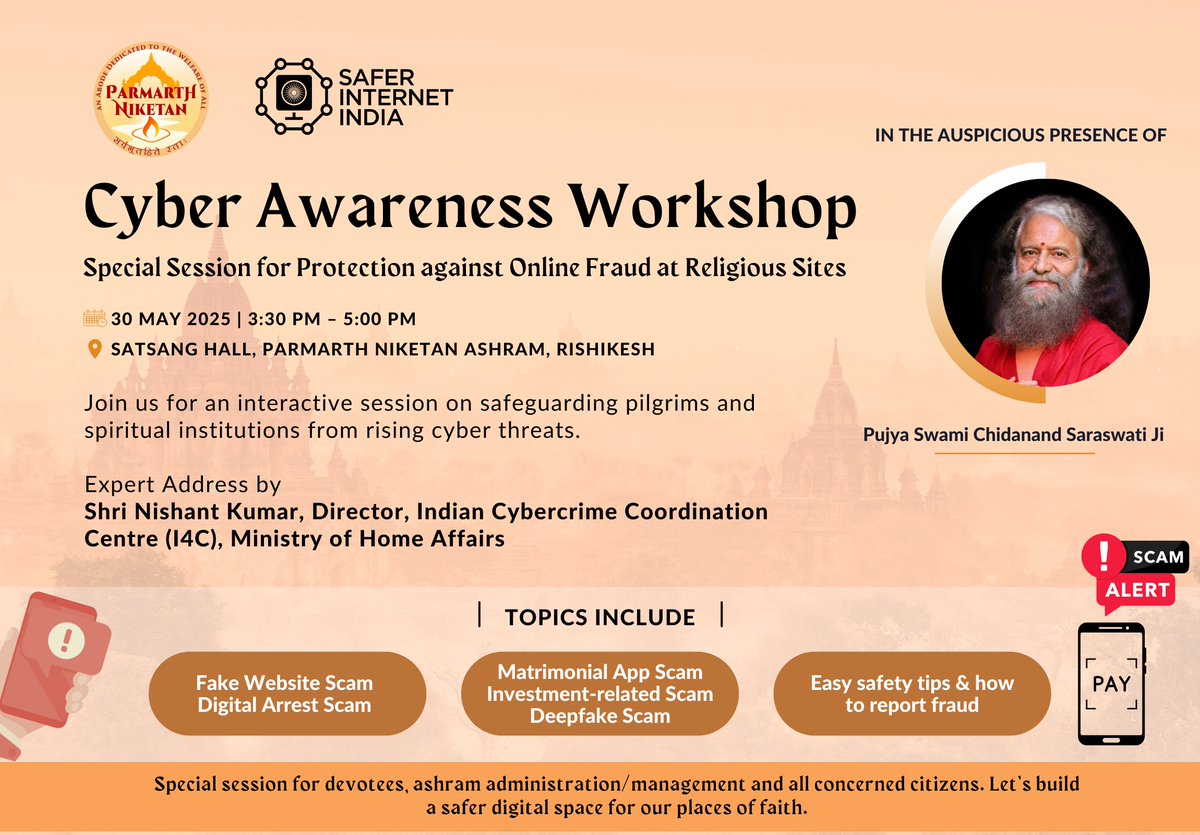 We are delighted to co-host this important session, reaffirming our commitment to raising awareness about digital frauds and scams among vulnerable communities.