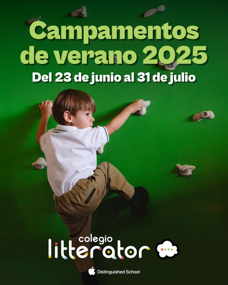 🎒 ¡No te olvides de reservar tu plaza para los #Campamentos de Verano 2025! 😎
Del 23 de junio al 31 de julio, elige entre:
✨ Campamento Urbano
⚽ Fútbol
😎 Kids&amp;Us
🤖 Campus Tecnológico

📲 bit.ly/Campamentos-20…

#Colegio #Litterator en #Aranjuez &gt; #SueñaCreativo
