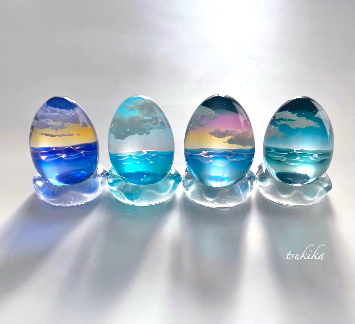 #好みの作品にまだ出会ってないだけ

空と海の時間の変化を楽しむレジンオブジェ🏝️