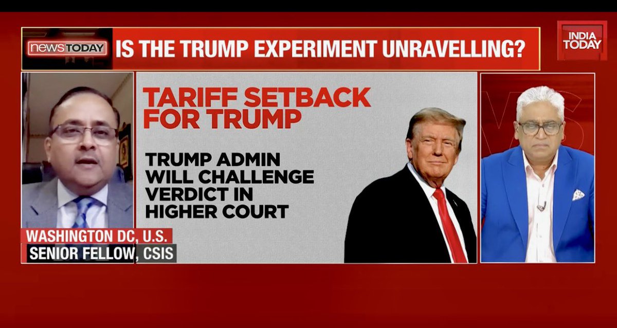 Jayant Krishna (@jayantkrishnain) on Twitter photo I discussed with <a href="/sardesairajdeep/">Rajdeep Sardesai</a> on <a href="/IndiaToday/">IndiaToday</a> TV as to whether the Trump experiment is unravelling given some recent adverse court verdicts in the US!
indiatoday.in/programme/news…
<a href="/IndiaTodayFLASH/">IndiaTodayFLASH</a> <a href="/USIBC/">U.S.-India Business Council</a> <a href="/USAndIndia/">U.S. Embassy India</a> <a href="/USAmbIndia/">U.S. Ambassador to India</a> <a href="/IndiainNewYork/">India in New York</a> <a href="/USISPForum/">US-India Strategic Partnership Forum</a> <a href="/USIndianAffairs/">Indian Affairs</a> I discussed with <a href="/sardesairajdeep/">Rajdeep Sardesai</a> on <a href="/IndiaToday/">IndiaToday</a> TV as to whether the Trump experiment is unravelling given some recent adverse court verdicts in the US!
indiatoday.in/programme/news…
<a href="/IndiaTodayFLASH/">IndiaTodayFLASH</a> <a href="/USIBC/">U.S.-India Business Council</a> <a href="/USAndIndia/">U.S. Embassy India</a> <a href="/USAmbIndia/">U.S. Ambassador to India</a> <a href="/IndiainNewYork/">India in New York</a> <a href="/USISPForum/">US-India Strategic Partnership Forum</a> <a href="/USIndianAffairs/">Indian Affairs</a>