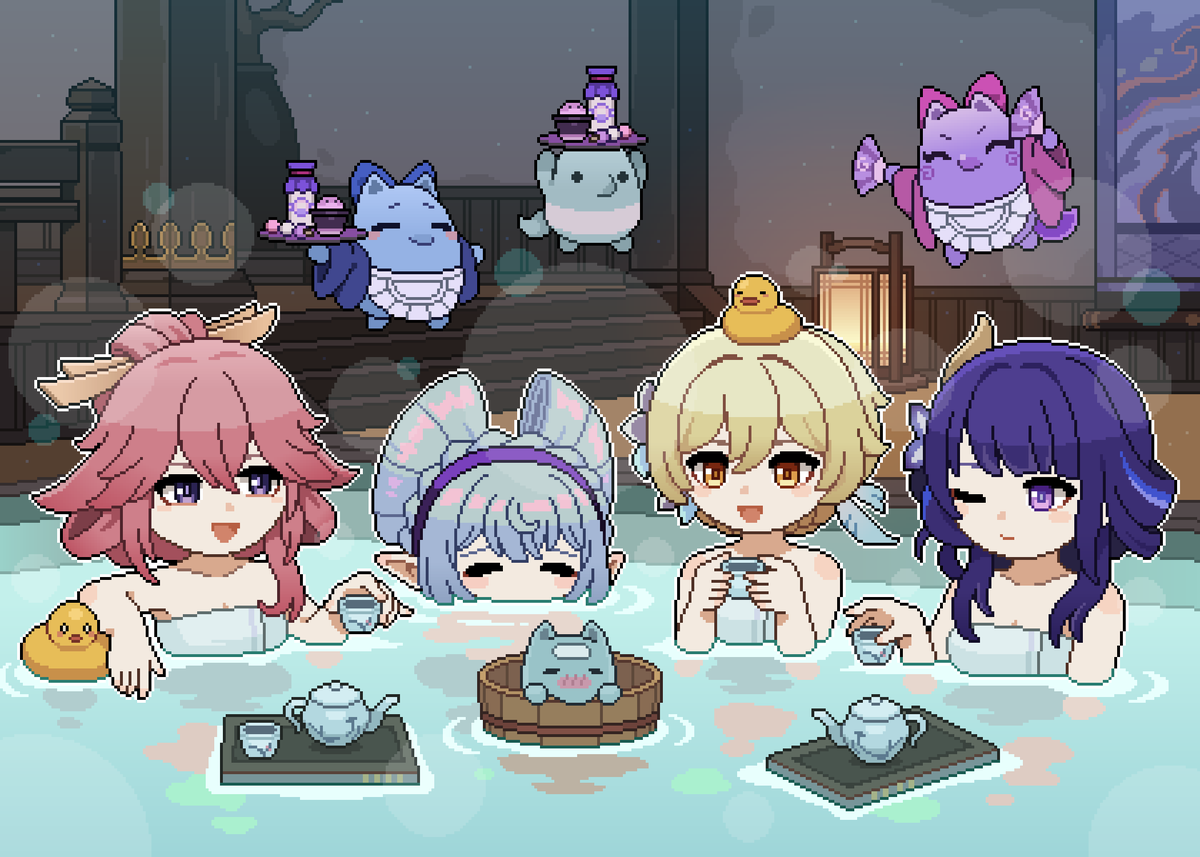 PPyok_1017's tweet photo. Moonlight Amidst Dreams
#GenshinImpact #YaeMiko #YumemizukiMizuki #Lumine #RaidenShogun https://t.co/yl46Tyfeu0