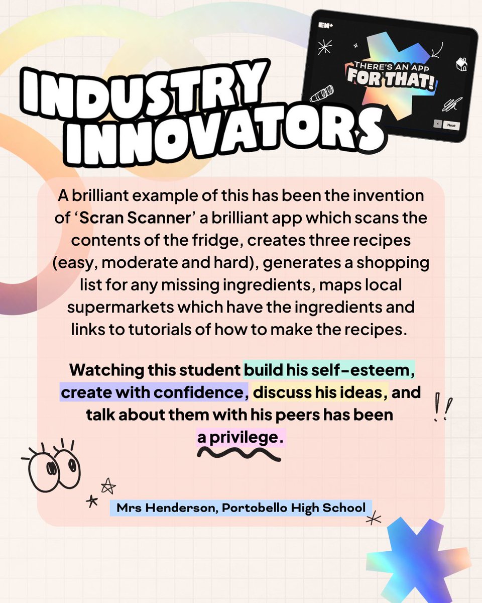 genplus_'s tweet photo. Portobello High School have been utilising our #IndustryInnovators programme, and shared how impactful our lesson 'There's an App for That' had been with the students.

To find out more about our programme in your school, or contributing, please get in touch! 📩 

#FeelGoodFriday https://t.co/QNjO5Lnmna