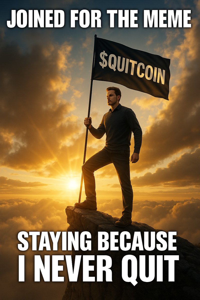 MAGNITO_CRYPT's tweet image. Just quit my job.
Not because I hate 9-5
But because I believe in Quitcoin
$QUITCOIN is just a movement.

I recognized the signal before the noise.
Proud to be an early supporter of a community redefining what conviction look like  @_Quitcoincrypto
#OGstatus #quitcoin #QC 

QM!💚