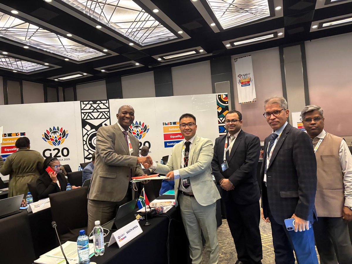 Ministry of Education (@eduminofindia) on Twitter photo Under the <a href="/g20org/">G20 South Africa</a> South African Presidency, officials from Ministry of Education, led by Shri Armstrong Pame, Joint Secretary, participated in the 2nd Education Working Group Meeting from 27-29th May 2025.
India shared key achievements under the National Education Policy 2020, Under the <a href="/g20org/">G20 South Africa</a> South African Presidency, officials from Ministry of Education, led by Shri Armstrong Pame, Joint Secretary, participated in the 2nd Education Working Group Meeting from 27-29th May 2025.
India shared key achievements under the National Education Policy 2020,
