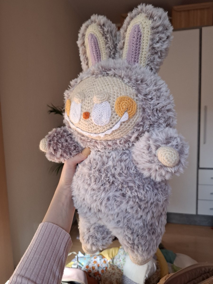 Y'all they got me too😔 crochet labubu in the making!!