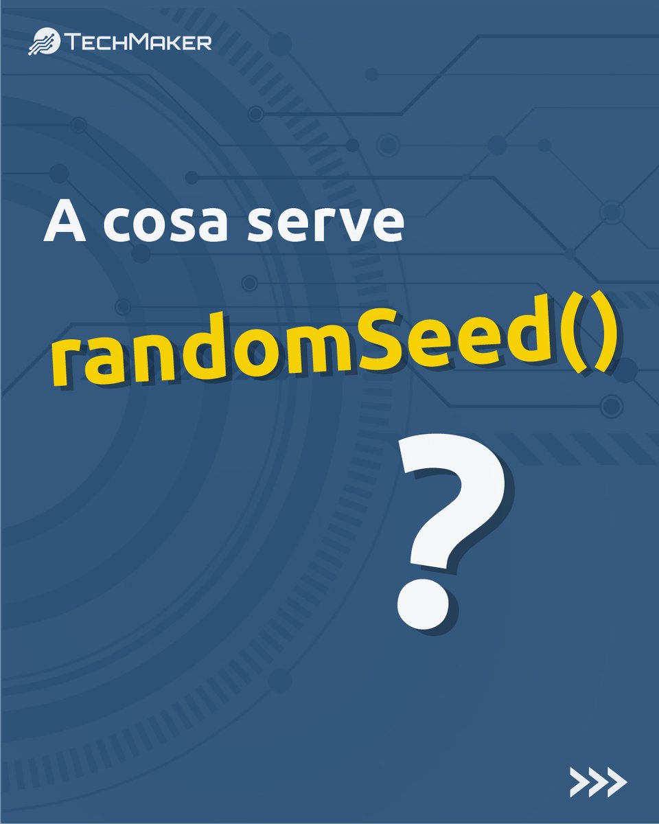 TechMakerIT's tweet image. A cosa serve la funzione randomSeed()?
🎯 La funzione randomSeed inizializza il generatore di numeri pseudo-casuali.
#TechMaker - Libera la tua #vogliaDiCostruire 
#arduino #random #sketch #programmazione #elettronica #codice #funzione