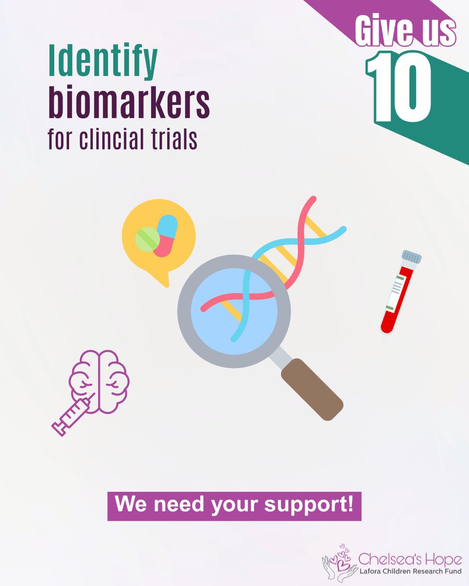 #GiveUs10 - day eight prompt: Identify #biomarkers for clinical trials and general data. 

You know how important biomarkers are for successful trials, as well as improving our ability to track disease progression. 
                         
Donate here: givebutter.com/LaforaSafetySt…