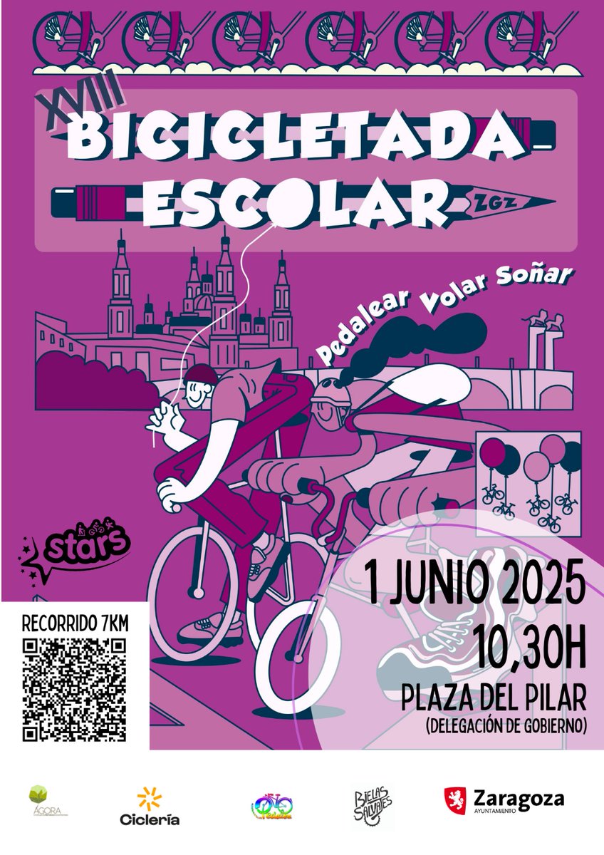 Colectivo Pedalea (@pedaleazaragoza) on Twitter photo Domingo 1 de junio #zaragoza 10:30 plaza del Pilar
Bicicletada escolar
Os esperamos!
<a href="/SoydeZaragoza/">Soy de Zaragoza</a> <a href="/enjoyzaragoza/">Enjoy Zaragoza</a> <a href="/conpequesenzgz/">Con peques en Zaragoza</a> <a href="/ChuecaNatalia/">Natalia Chueca</a> <a href="/Tatianagaudes/">Tatiana Gaudes</a> <a href="/Bicicleto_ZGZ/">ⓑιcιcletⓞ</a> <a href="/ebrobizi/">EbroBizi</a> <a href="/LaCicleria/">La Ciclería</a> <a href="/zgzguia/">Zaragoza Guía .com</a> <a href="/PedalSpain/">PedalSpain</a> <a href="/RadioZaragoza/">Radio Zaragoza</a> <a href="/irenbici/">ir en bici</a> <a href="/bicizgz/">rutasenbici.net</a> <a href="/ZGZenbici/">Zaragoza en Bici</a> <a href="/JuventudXClima/">Juventud Por El Clima - Fridays For Future España.</a> Domingo 1 de junio #zaragoza 10:30 plaza del Pilar
Bicicletada escolar
Os esperamos!
<a href="/SoydeZaragoza/">Soy de Zaragoza</a> <a href="/enjoyzaragoza/">Enjoy Zaragoza</a> <a href="/conpequesenzgz/">Con peques en Zaragoza</a> <a href="/ChuecaNatalia/">Natalia Chueca</a> <a href="/Tatianagaudes/">Tatiana Gaudes</a> <a href="/Bicicleto_ZGZ/">ⓑιcιcletⓞ</a> <a href="/ebrobizi/">EbroBizi</a> <a href="/LaCicleria/">La Ciclería</a> <a href="/zgzguia/">Zaragoza Guía .com</a> <a href="/PedalSpain/">PedalSpain</a> <a href="/RadioZaragoza/">Radio Zaragoza</a> <a href="/irenbici/">ir en bici</a> <a href="/bicizgz/">rutasenbici.net</a> <a href="/ZGZenbici/">Zaragoza en Bici</a> <a href="/JuventudXClima/">Juventud Por El Clima - Fridays For Future España.</a>