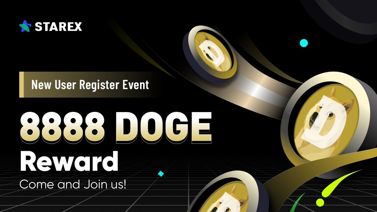 StarEx_Global's tweet photo. 💪8888 $DOGE #StarEx - New User Registration Event！

⚠️CLICK THE LINK FIRST and then register!
https://t.co/jAvvUg5oxU

🔥Ambassador Program
https://t.co/OmFDGxbOMd

💰Join Telegram to earn rewards!
https://t.co/vFoUZGUD9H
#BTC #Crypto #Giveaway #DOGE #Airdrop https://t.co/NCGGwKAXdR