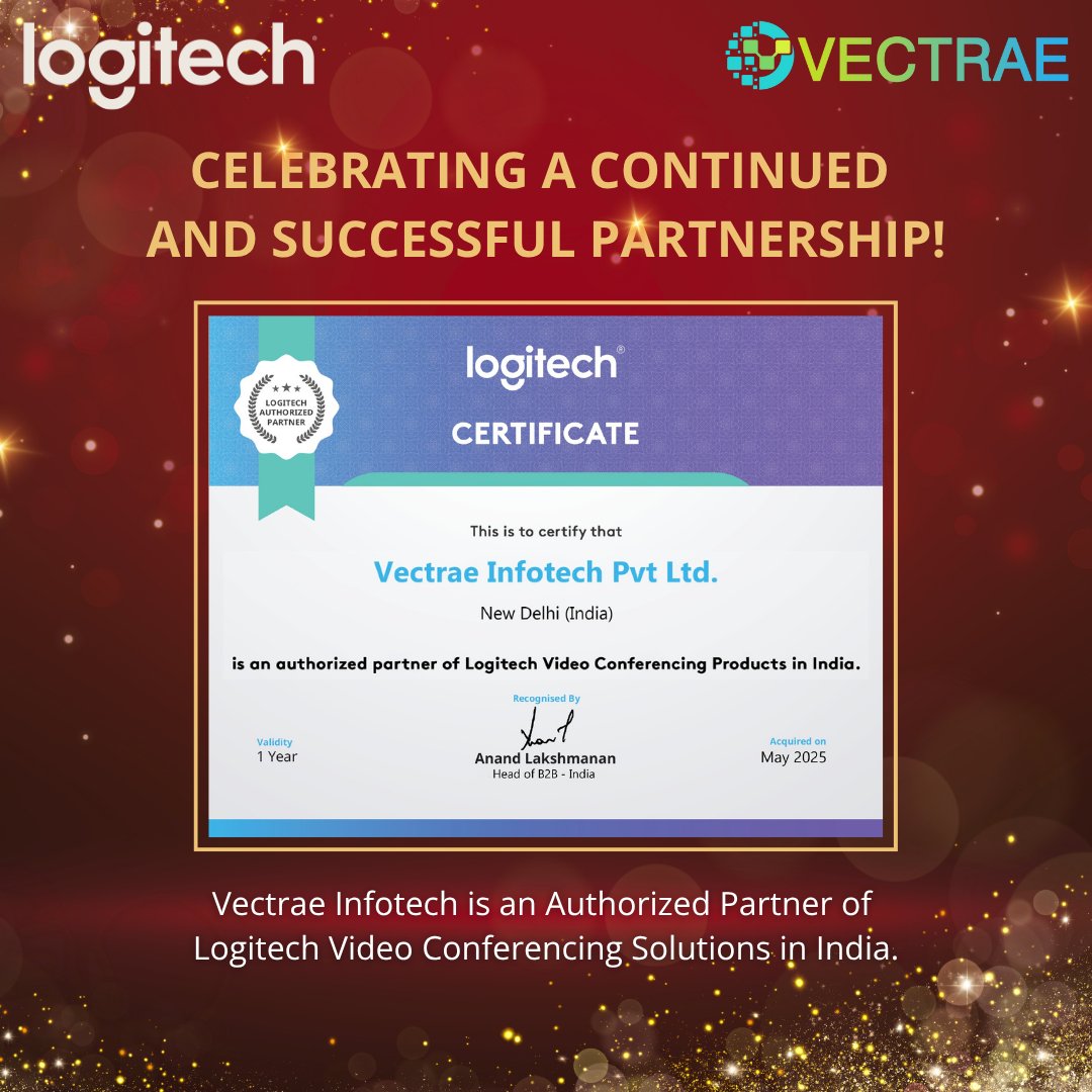 VectraeInfotech's tweet image. Vectrae Infotech Pvt. Ltd. is a certified Logitech Video Conferencing Partner in India!
🛠 Video Conferencing Hardware | Conferencing Room Solutions &amp;amp; More
Let’s empower your meetings with the best tech!
#partnerwithexperts #TechPartnership #SmartTechSolutions