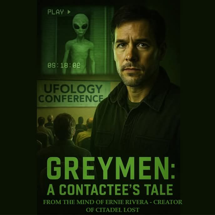CitadelLostFilm's tweet photo. 🚨 ANNOUNCEMENT 🚨
New from the creator of Citadel Lost — GREYMEN: A Contactee’s Tale.

📼 Decades after surviving a close encounter, a reclusive witness becomes the obsession of a desperate documentary crew... but chasing his truth means awakening a force that was never meant to be found.

Psychological horror meets mythic dread.
Currently 75% complete — preparing for generals and beyond.

🌌 Follow the journey: https://t.co/ggRJvCEFFw

#Greymen #ContacteesTale #FoundFootageFilm #PsychologicalHorror #FirstContact #UFOs #AliensExist #UFODisclosure #AlienAbduction #FoundFootageHorror #UFOHorror #NewFilm #ErnieRivera #CitadelLost #FilmFestivalSeason #ScreenwritersLife #IndieFilm #IndieFilmmaker #SciFiHorror #ExistentialHorror #GenreFilm #A24Vibes #SundanceFilmFestival #FantasticFest #AustinFilmFestival #ScreenplayCompetition #FeatureFilmDevelopment #DirectorLife #HorrorCommunity #FestivalCircuit