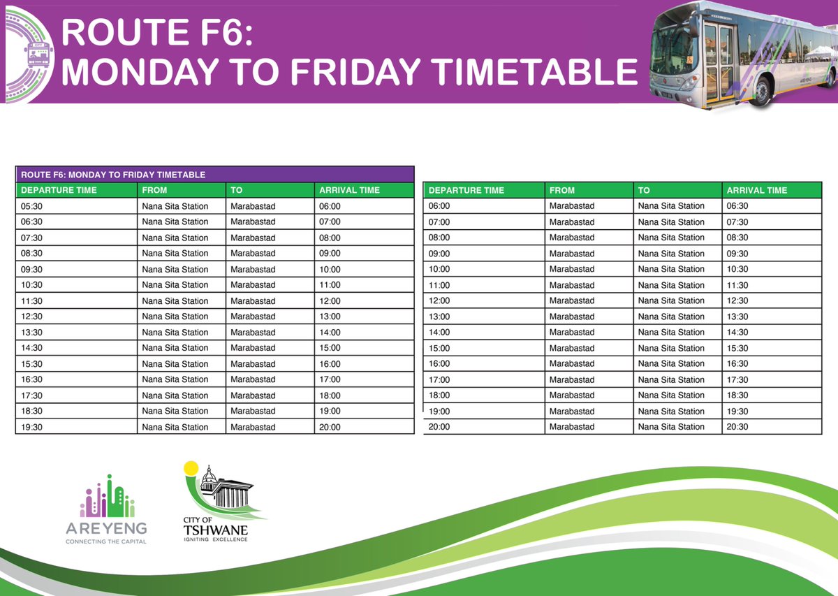 A_RE_YENG's tweet image. ✅ Monday - Sunday
✅ Monday - Friday 05:00 to 20:40
✅ Saturday:  05:20 to 19:40
✅Sundays:    05:20 to 19:20

✅Peak hours

06:00 to 08:00
15:30 to 17:00

#PlanAhead #ArriveOnTime