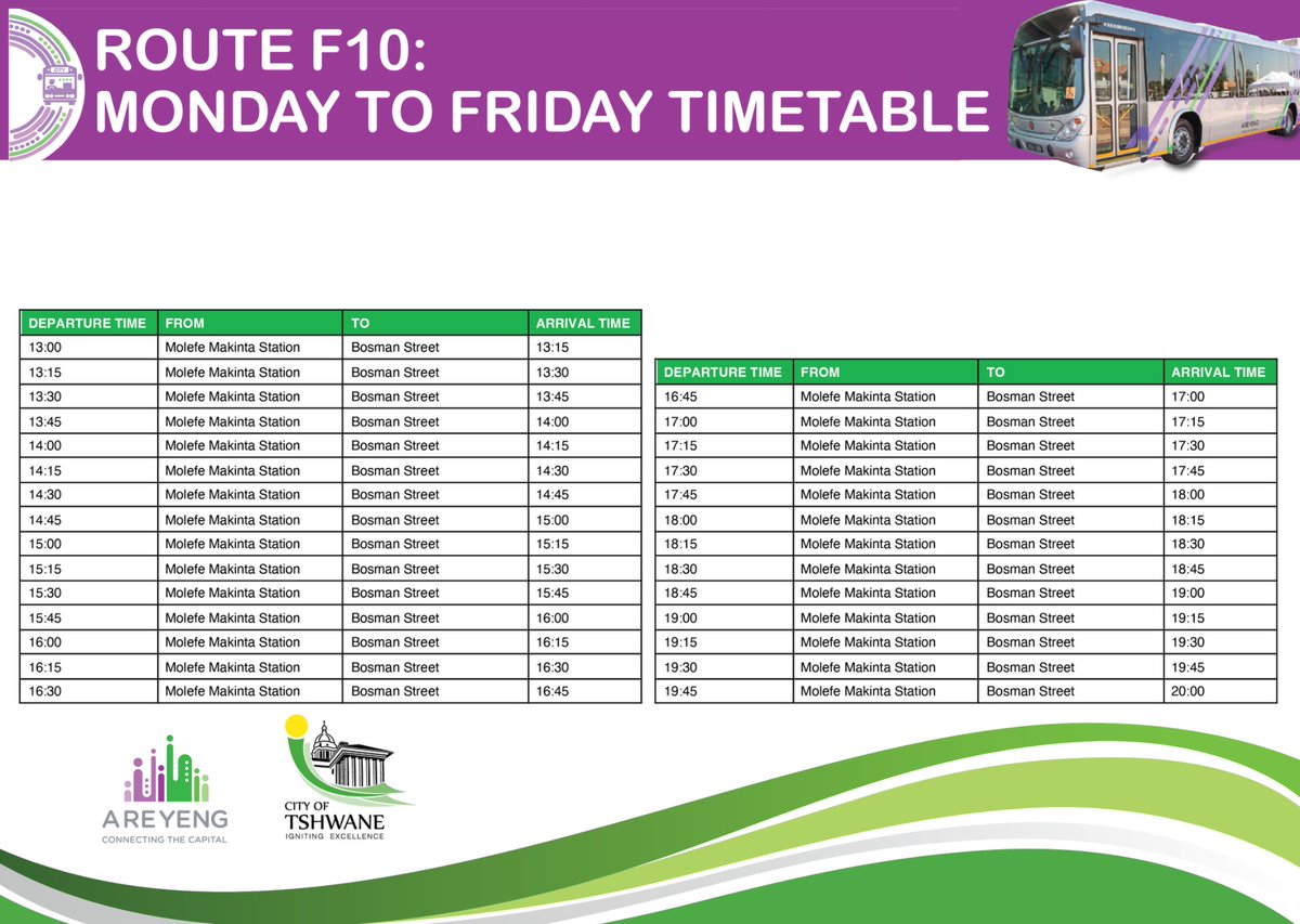 A_RE_YENG's tweet image. ✅ Monday - Sunday
✅ Monday - Friday 05:00 to 20:40
✅ Saturday:  05:20 to 19:40
✅Sundays:    05:20 to 19:20

✅Peak hours

06:00 to 08:00
15:30 to 17:00

#PlanAhead #ArriveOnTime