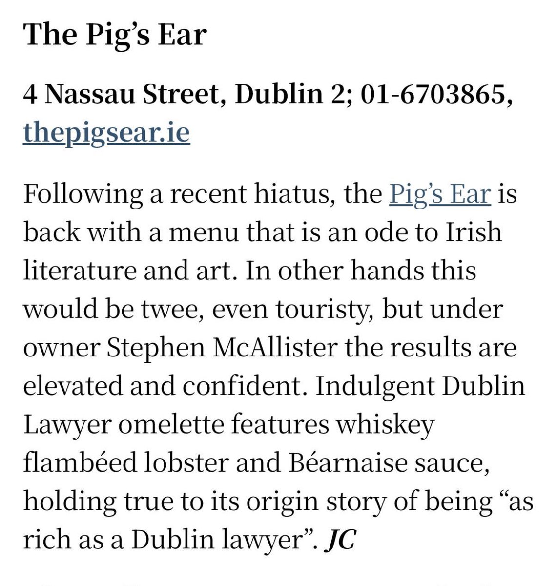 Thanks for the lovely words <a href="/dudara/">Joanne Ní Chróinín</a> <a href="/CorinaHardgrave/">Corinna Hardgrave</a> <a href="/MichelinGuideUK/">The MICHELIN Guide</a>