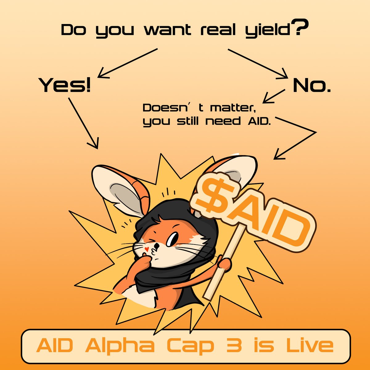 gaib_ai's tweet image. AID says you’re in!😎 Cap 3 is live: aid.gaib.ai