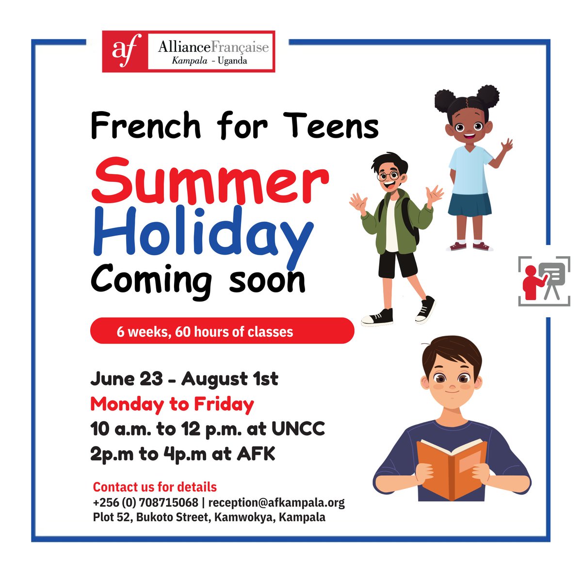 Do you want your child to learn French? Has your child learned French in the past &amp; you would like for him/her to keep going?

We have Summer Holiday classes with a variety of games &amp; practical activities just for you! 

Register now for the session starting on June 23rd.