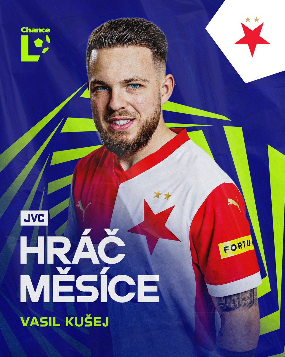 JVC Hráčem měsíce května jste zvolili útočníka <a href="/slaviaofficial/">SK Slavia Praha</a> Vasila Kušeje ⭐️💪