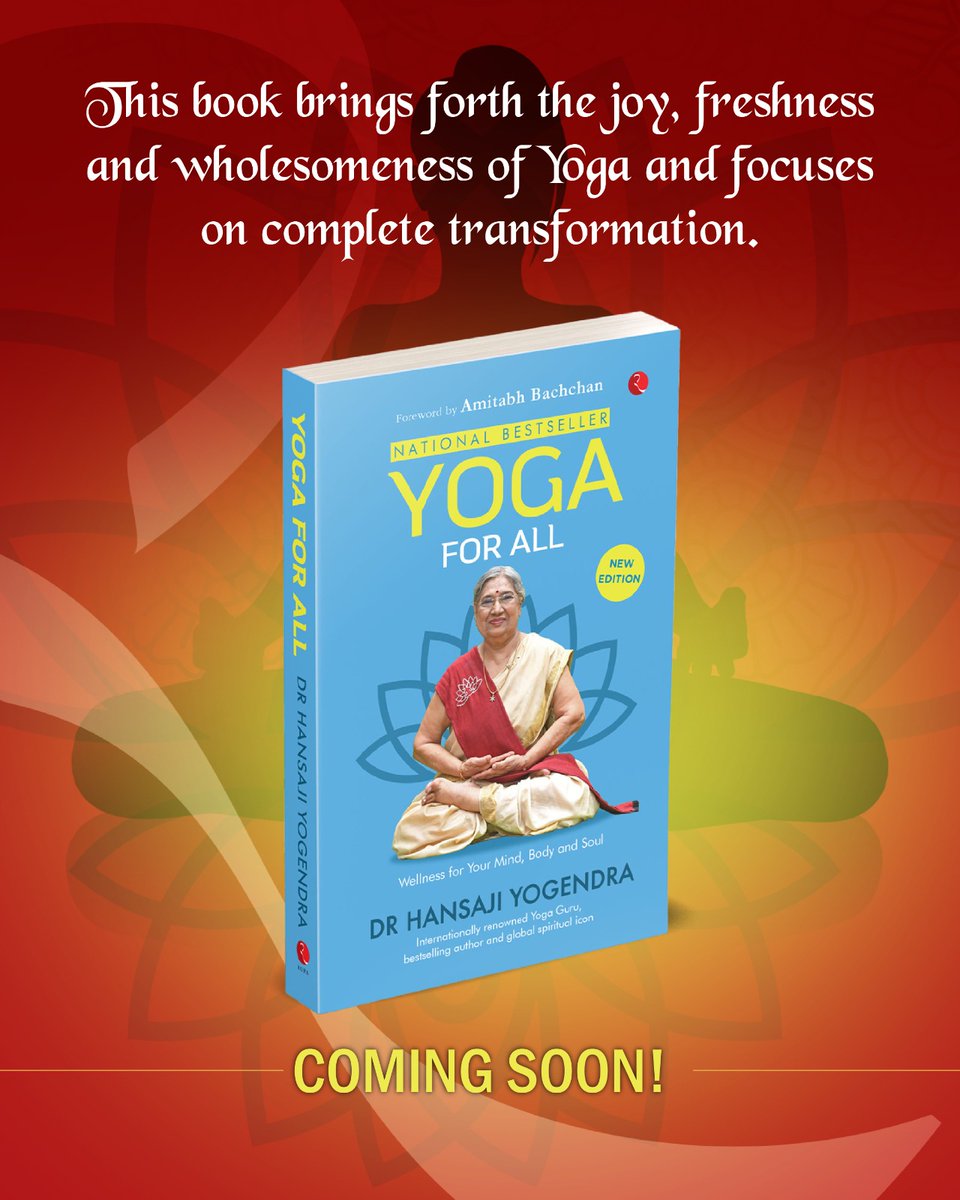 Rupa Publications (@rupa_books) on Twitter photo Dive into the joy, freshness, and wholesomeness of Yoga with this transformative book! 🌿
Embark on a fulfilling journey that nurtures your body, mind, and soul for complete wellness and inner harmony.
<a href="/DrHansaji/">Dr. Hansaji</a>
#YogaJourney #WellnessTransformation #MindBodySoul Dive into the joy, freshness, and wholesomeness of Yoga with this transformative book! 🌿
Embark on a fulfilling journey that nurtures your body, mind, and soul for complete wellness and inner harmony.
<a href="/DrHansaji/">Dr. Hansaji</a>
#YogaJourney #WellnessTransformation #MindBodySoul