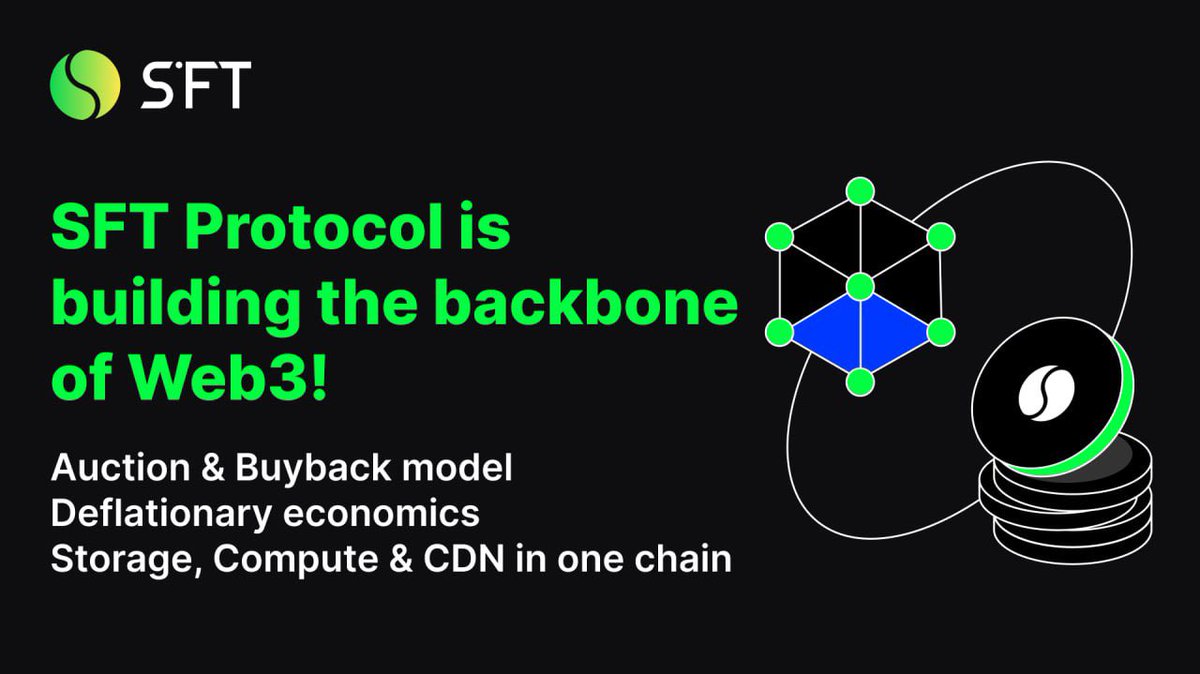 🌟 SFT Protocol is building the backbone of Web3!

With its unique Chain of Chains architecture, powerful DePIN integrations, and a deflationary rSPD token, SFT is setting a new standard for decentralized infrastructure. 🔥

🔁 Auction &amp; Buyback model
📉 Deflationary economics
🌐