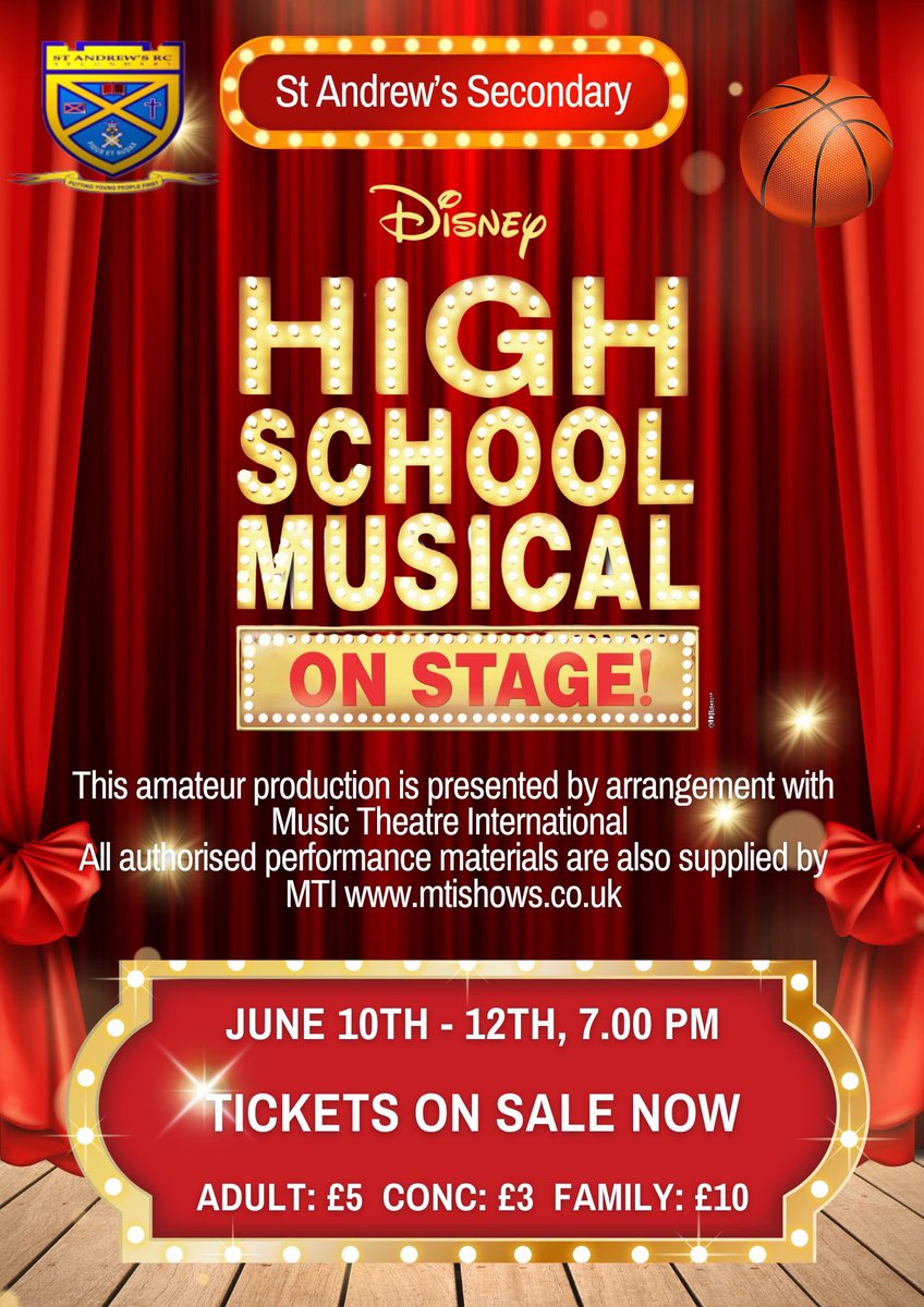Scott McCorquodale (@starcsmusic) on Twitter photo High School Musical <a href="/StAndrewsRCSec/">St Andrew's Secondary School</a> 10th-12th June, tickets on sale NOW!!! If you want to Get your head in the game, Bop to the Top, we’ve got What you’re looking for!!! High School Musical <a href="/StAndrewsRCSec/">St Andrew's Secondary School</a> 10th-12th June, tickets on sale NOW!!! If you want to Get your head in the game, Bop to the Top, we’ve got What you’re looking for!!!